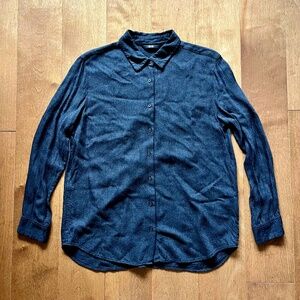 UNIQLO - Dark Grey Blouse Shirt Top *IMPECCABLE! (M) Beautiful neutral